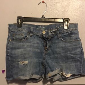 Pair of boyfriend jean shorts